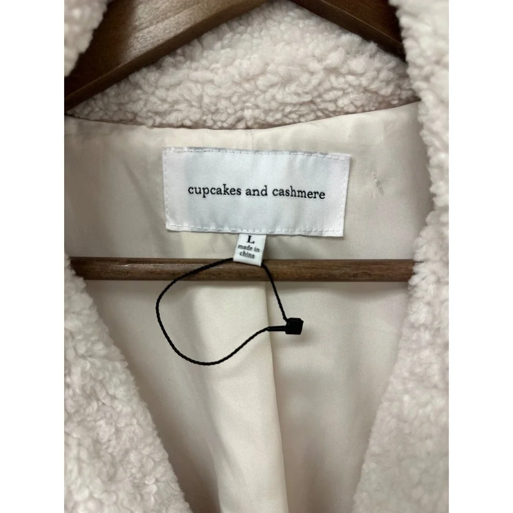 Cupcakes‎ & Cashmere Havana Sherpa Overcoat Cream L